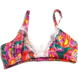 Kilo Brava Floral Satin Triangle Bralette